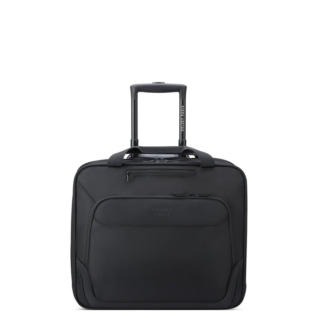 Valise business à roulettes Parvis Plus noire, vue de face