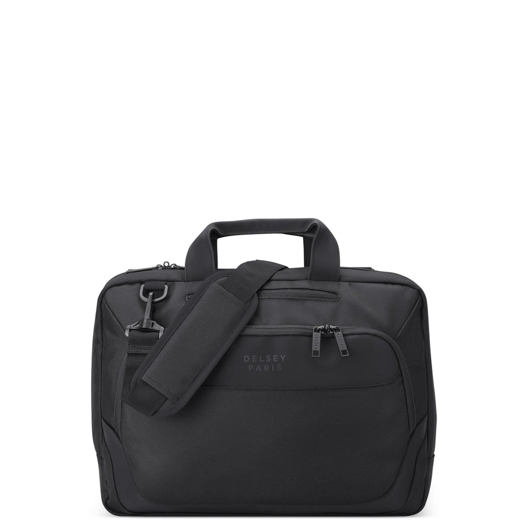 Sacoche ordinateur 15,6 pouces Parvis Plus noire, vue de face