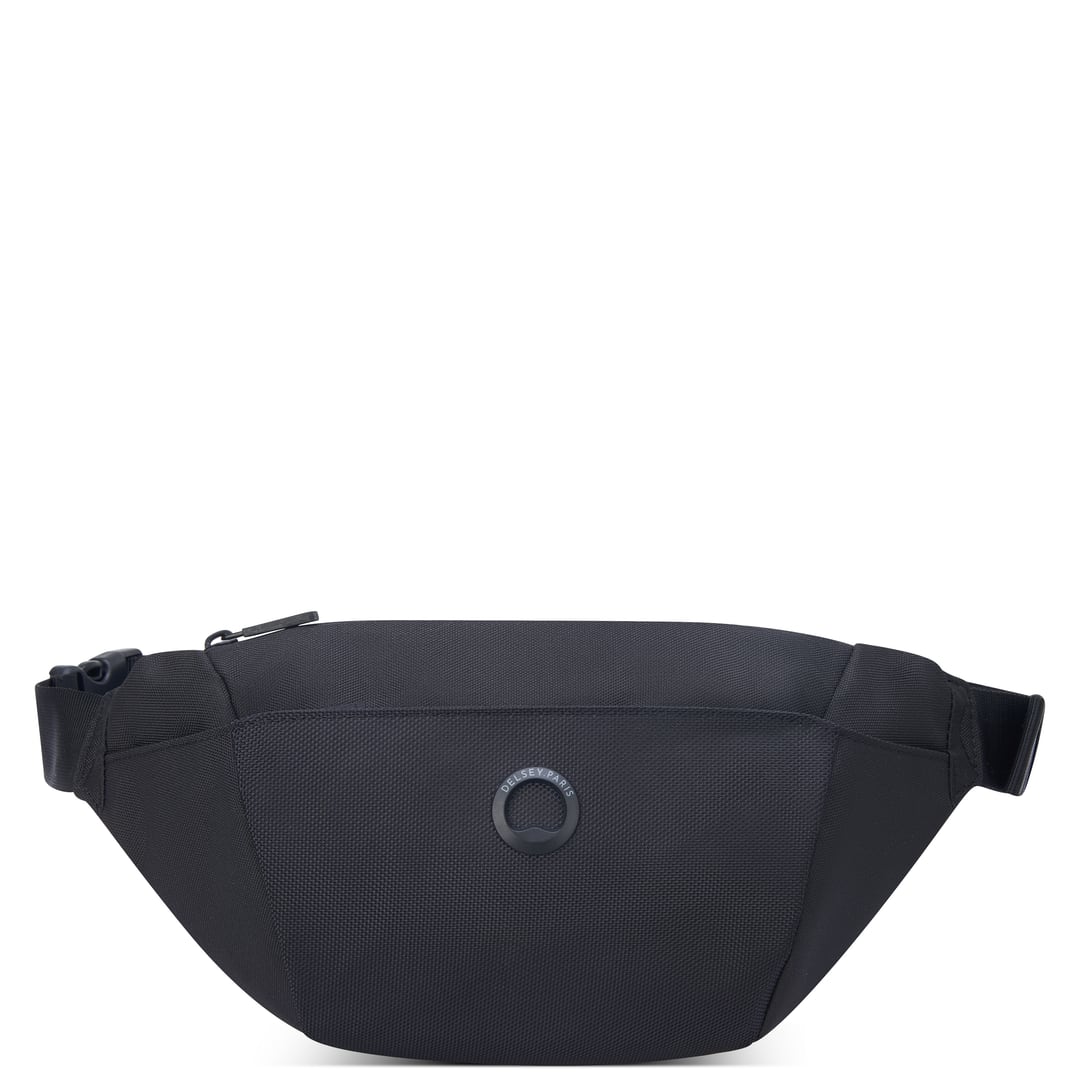 Sac banane Picpus grand modèle noir, vue de face