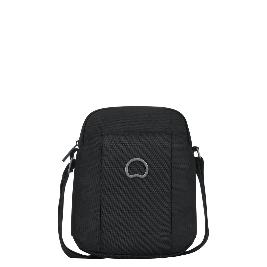 Mini sac reporter vertical Picpus noir, vue de face
