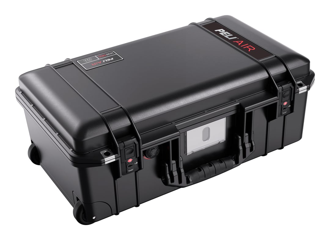 Valise de voyage Air 1535TRVL noire, fermée, vue de trois quarts