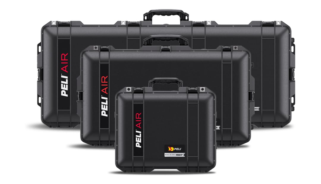Trois valises Air noires de tailles différentes